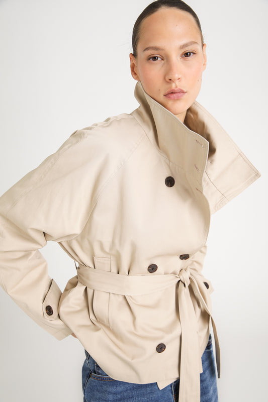 Cropped Trench Coat