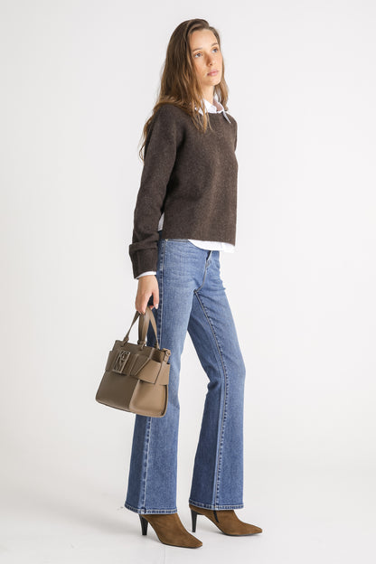 Cropped Knit Sweater