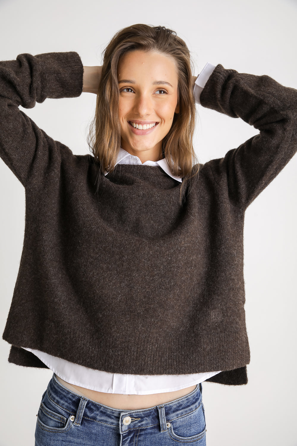 Cropped Knit Sweater