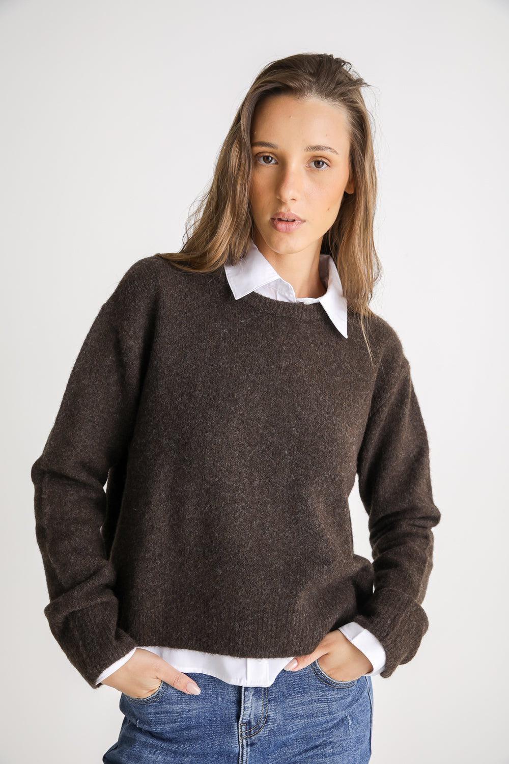 Cropped Knit Sweater
