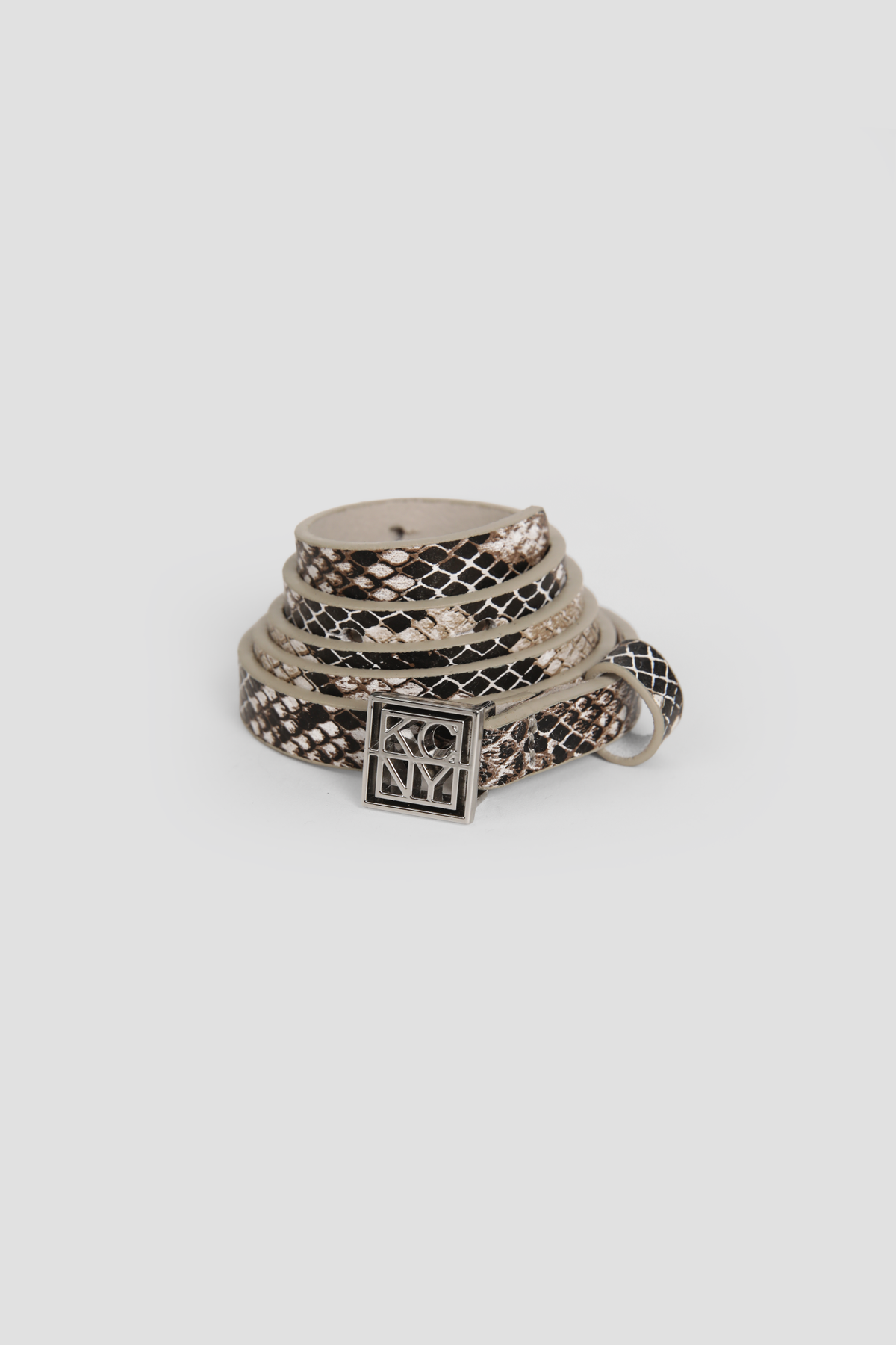 Snake Texture Buckle Belt