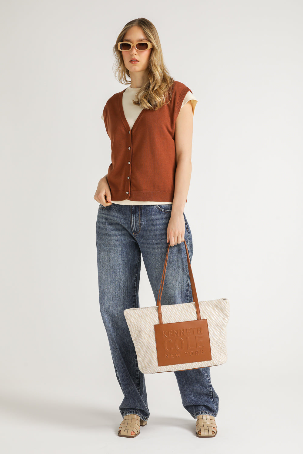 Sleeveless Knit Cardigan