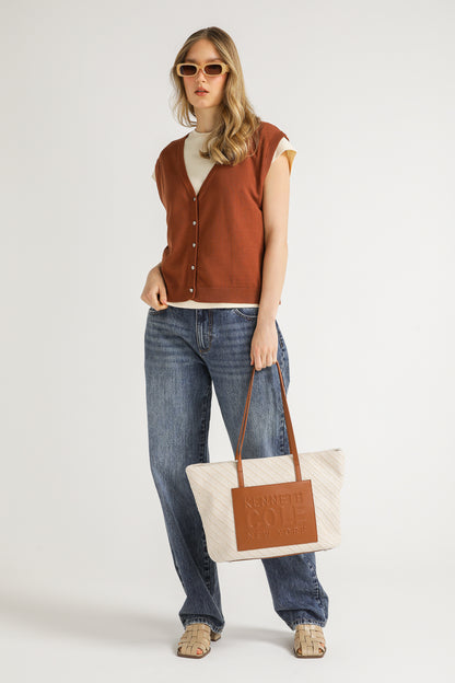 Sleeveless Knit Cardigan