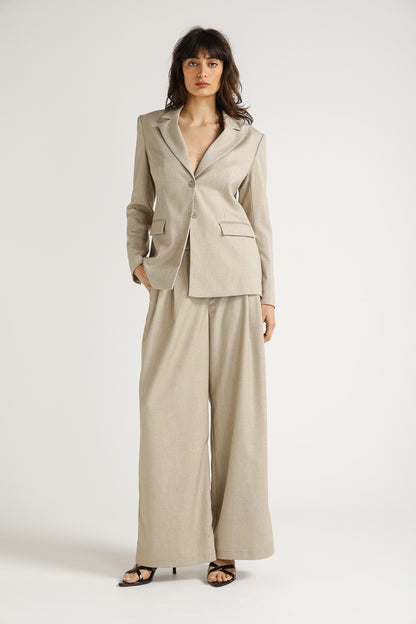 Wide Leg Tailored Trousers