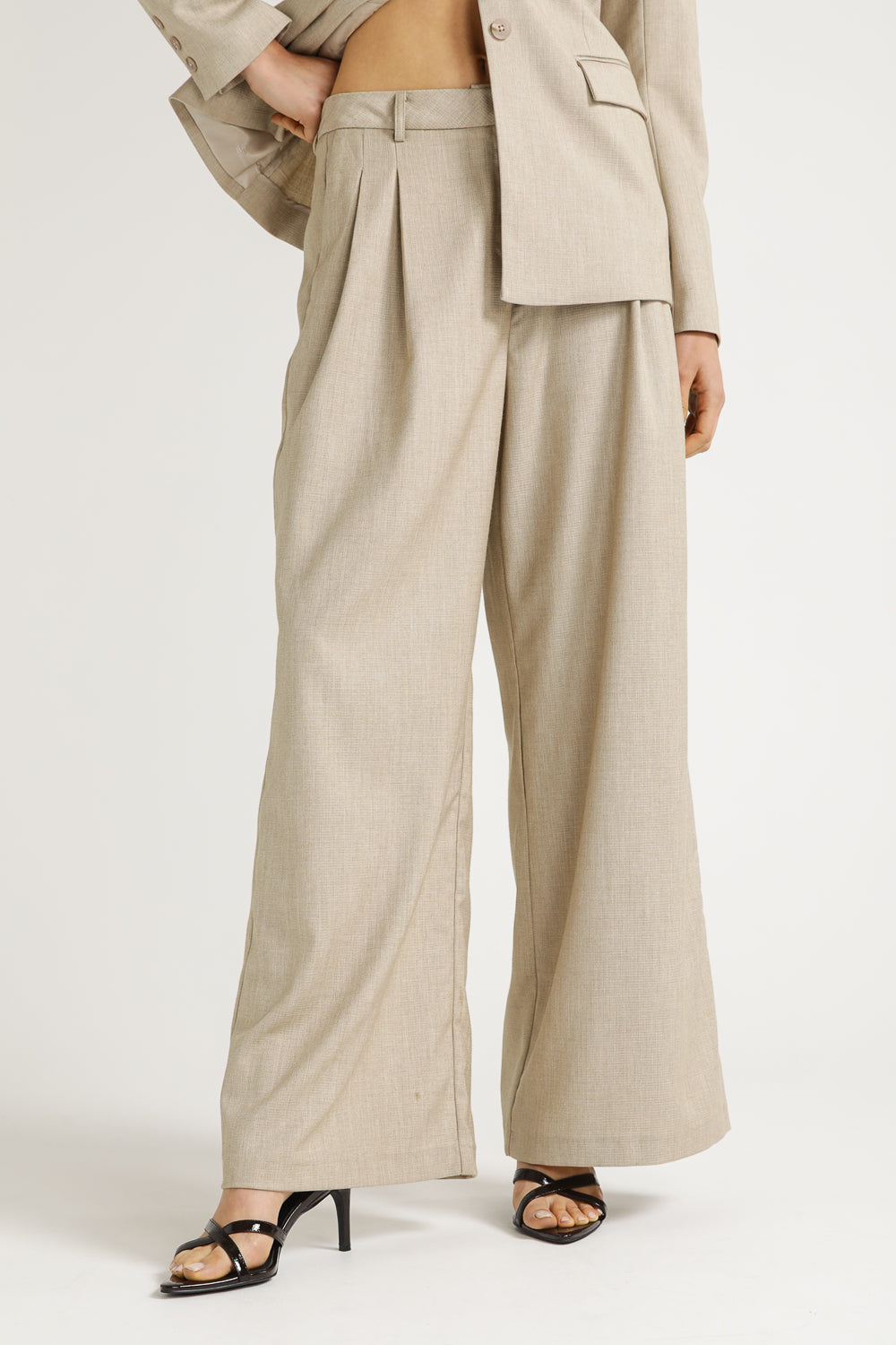 Wide Leg Tailored Trousers
