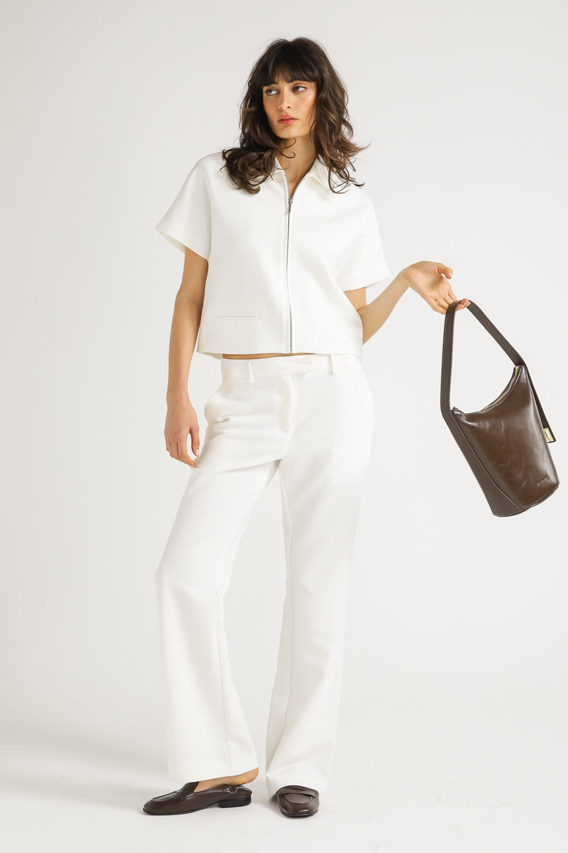 Straight Leg Tailored Trousers