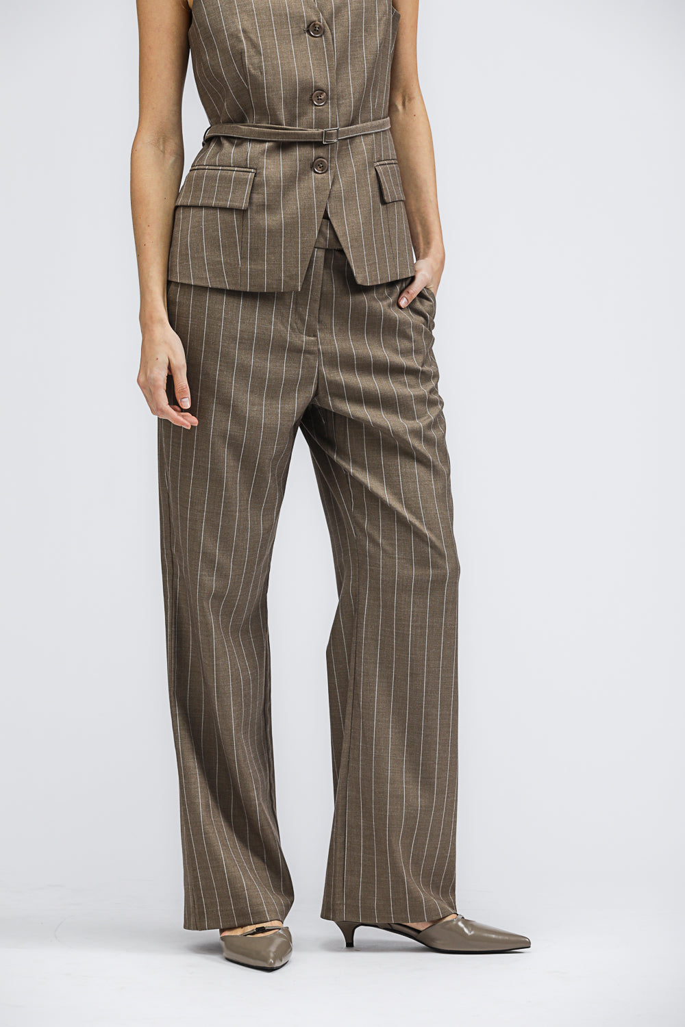 Striped Straight Leg Pants
