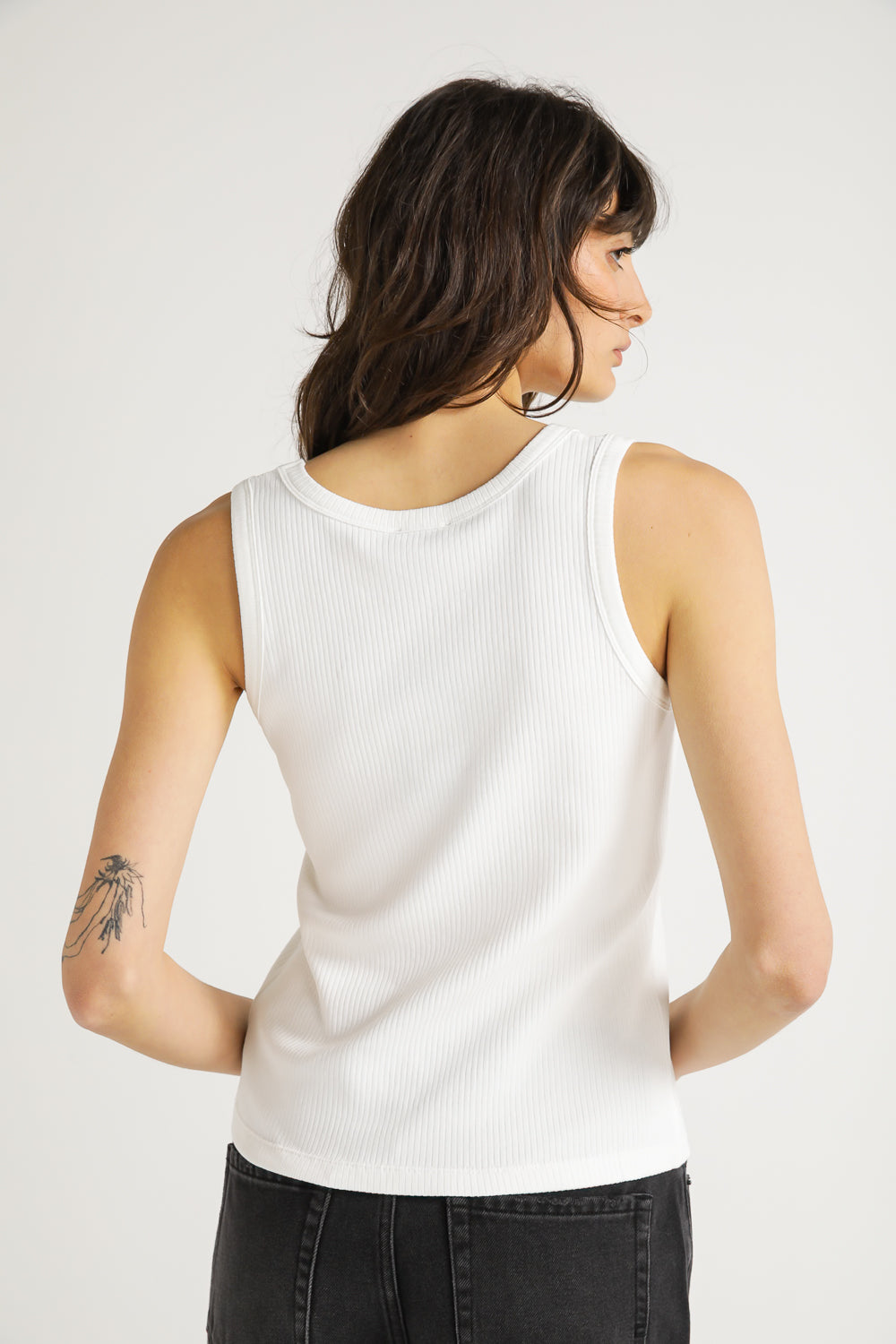 Embroidered Logo Rib Tank