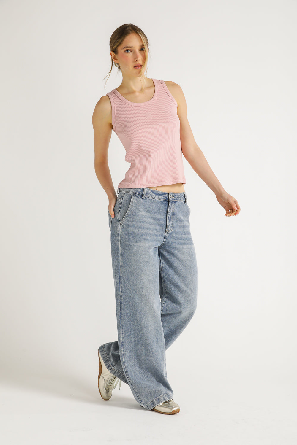 Embroidered Logo Rib Tank