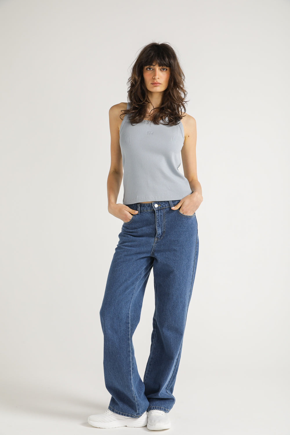 Embroidered Logo Rib Tank