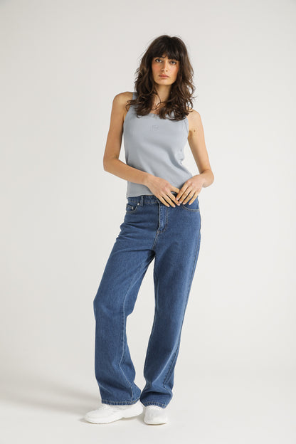 Embroidered Logo Rib Tank