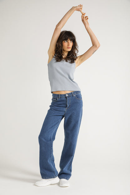 Embroidered Logo Rib Tank