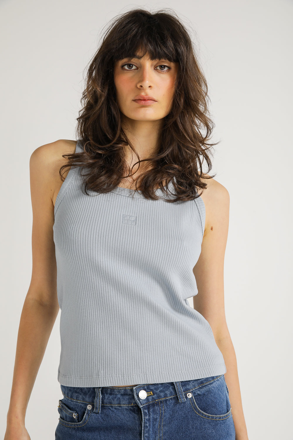 Embroidered Logo Rib Tank
