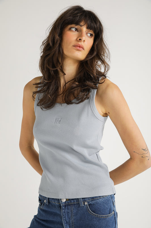 Embroidered Logo Rib Tank