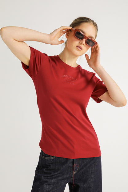 Fitted Graphic Cotton T Shirt