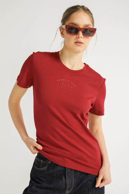 Fitted Graphic Cotton T Shirt