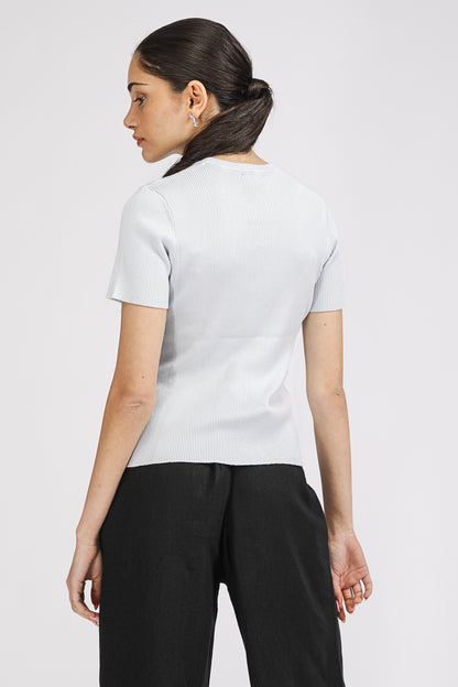 Rib Knit T Shirt