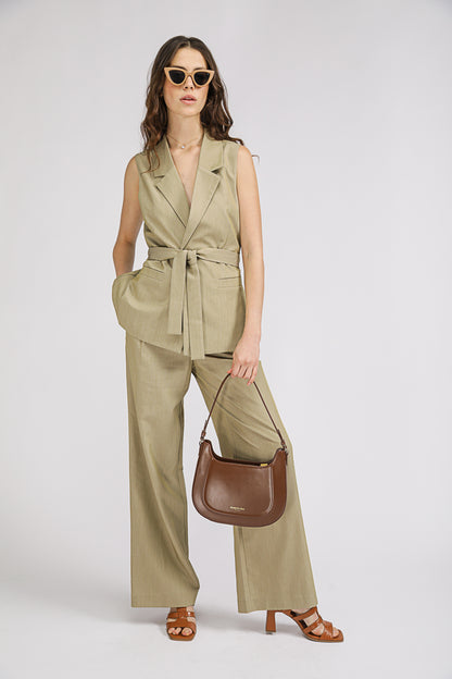 Tailored Belted Vest