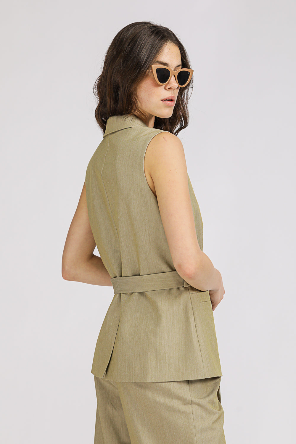 Tailored Belted Vest