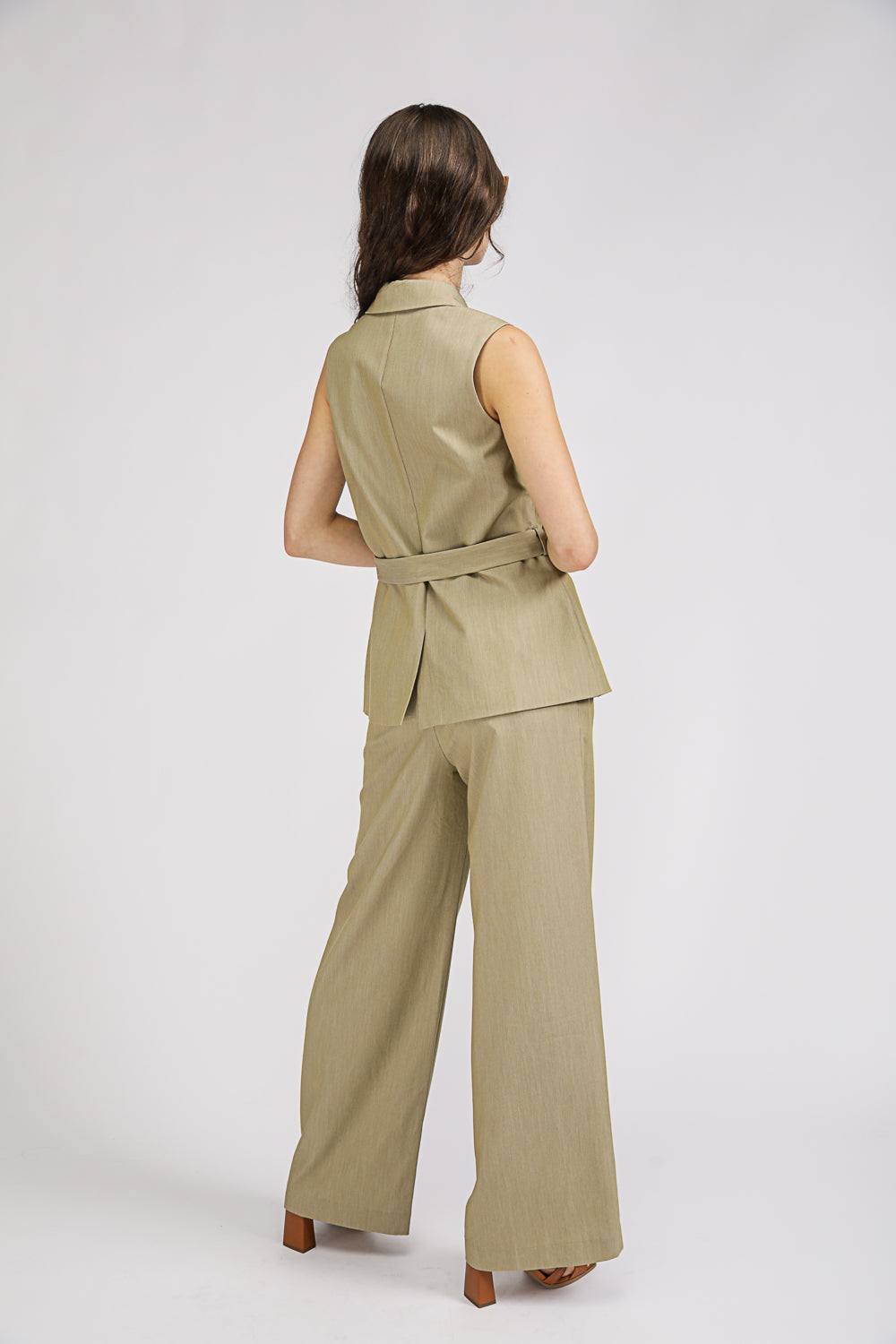 Tailored Belted Vest