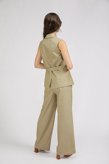 Tailored Belted Vest