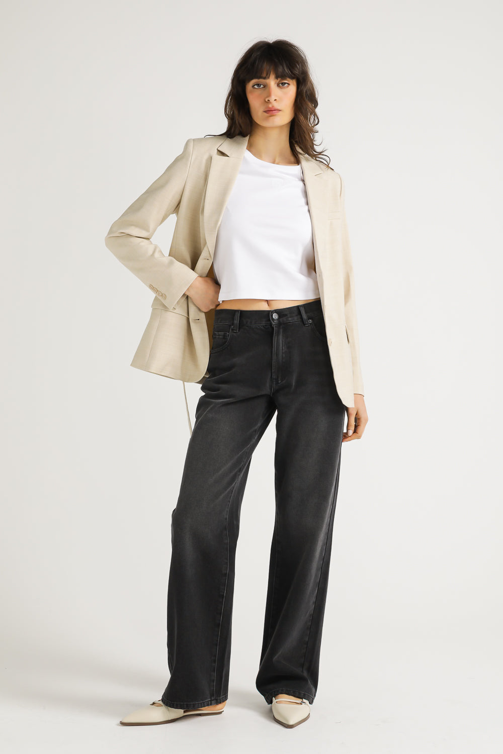Cropped Fitted T Shirt