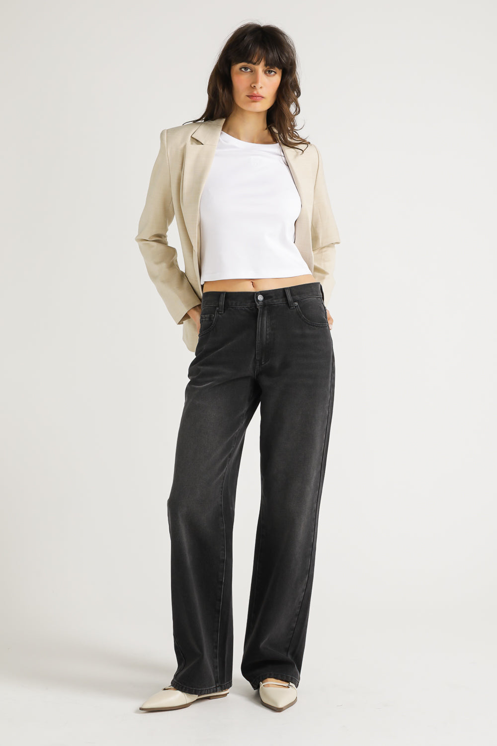 Cropped Fitted T Shirt