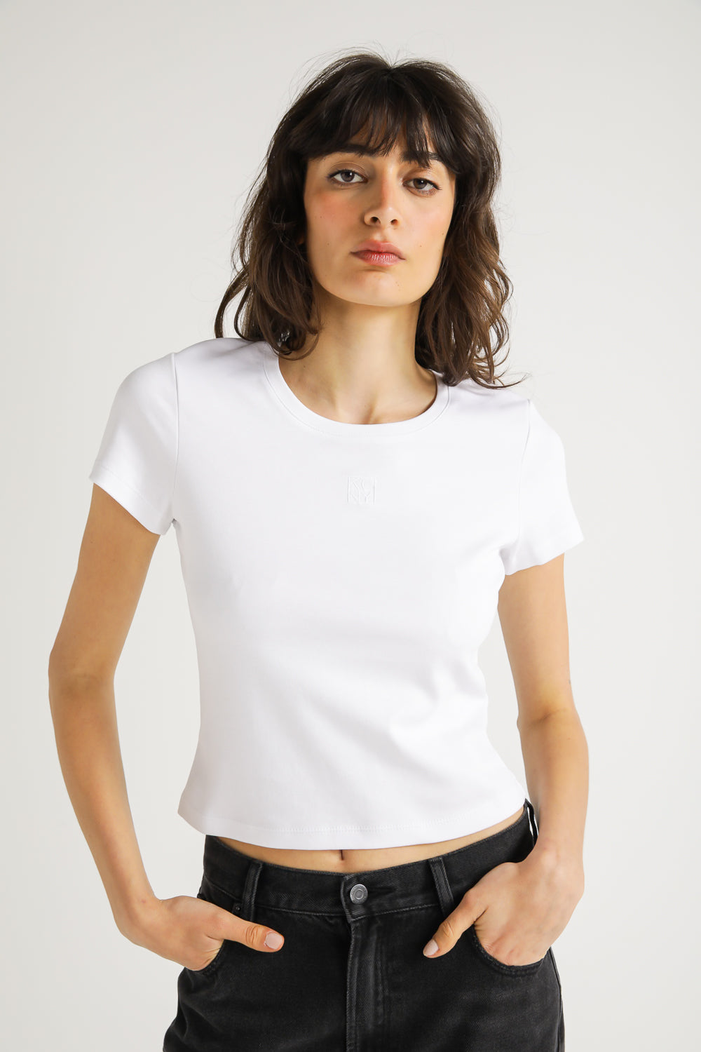 Cropped Fitted T Shirt