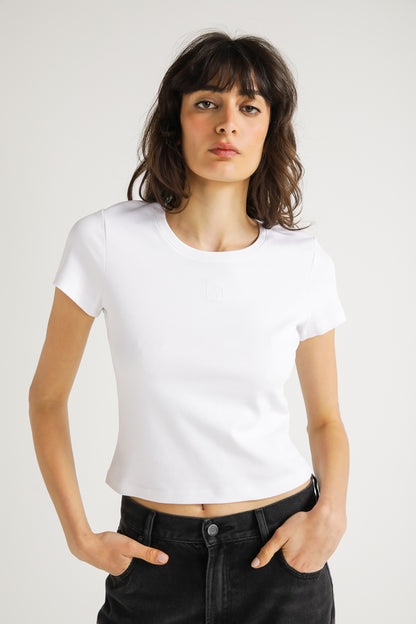 Cropped Fitted T Shirt