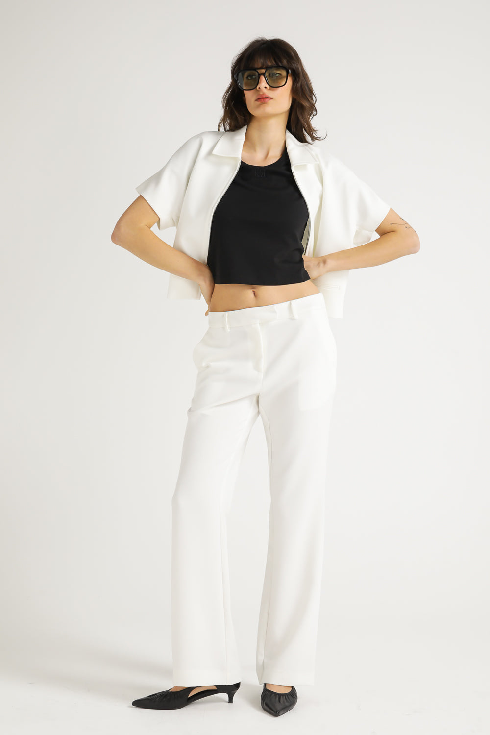 Cropped Fitted T Shirt