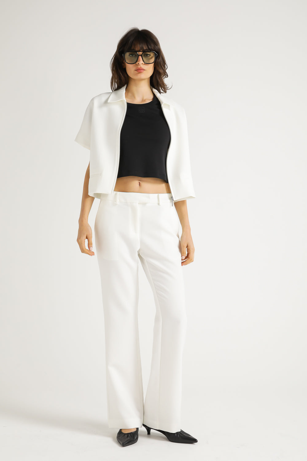 Cropped Fitted T Shirt