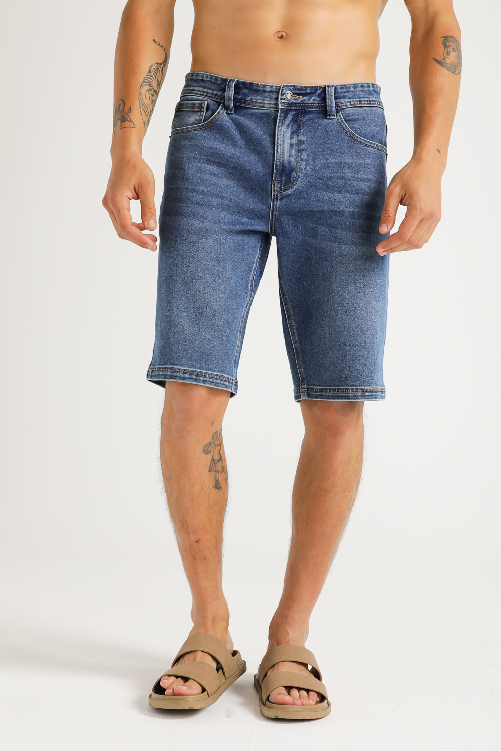 Denim Bermuda Shorts