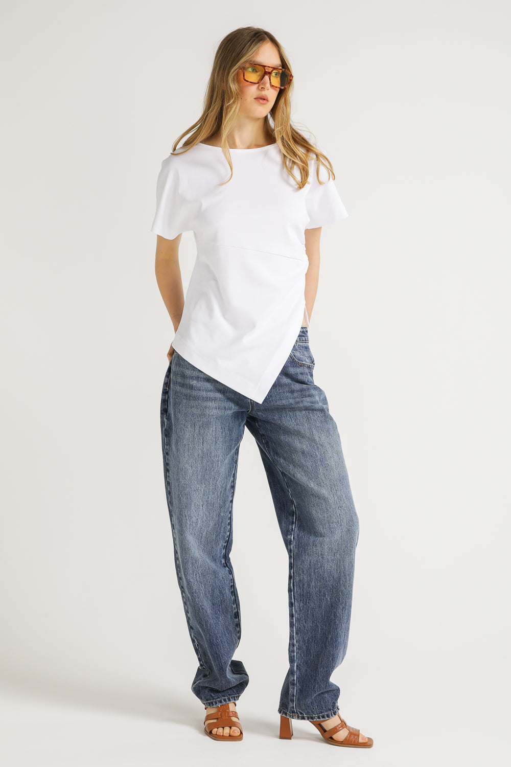 Asymmetric Hem Cotton Top