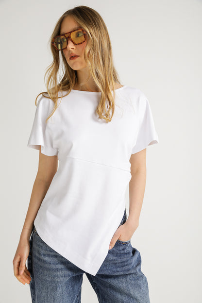 Asymmetric Hem Cotton Top