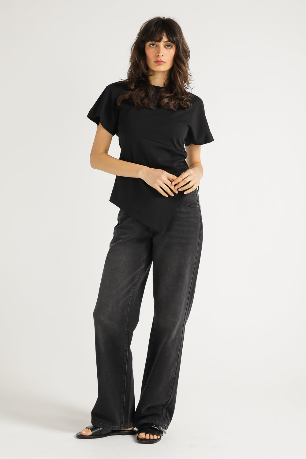 Asymmetric Hem Cotton Top