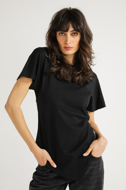 Asymmetric Hem Cotton Top
