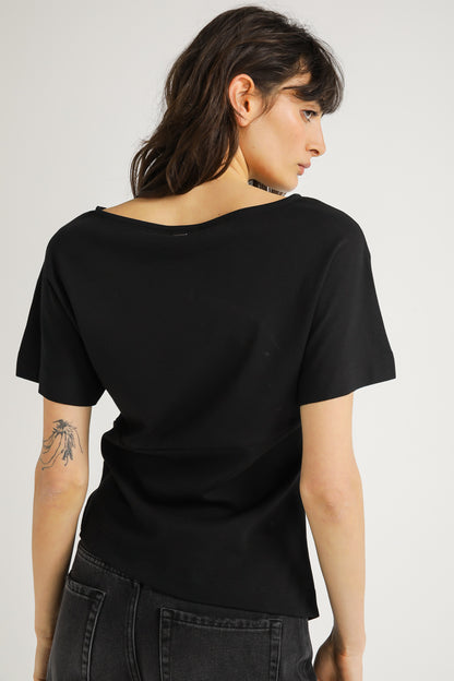 Asymmetric Hem Cotton Top