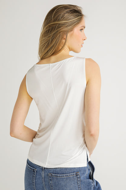 Sleeveless Draped Top