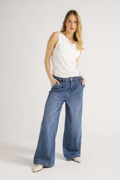 Sleeveless Draped Top