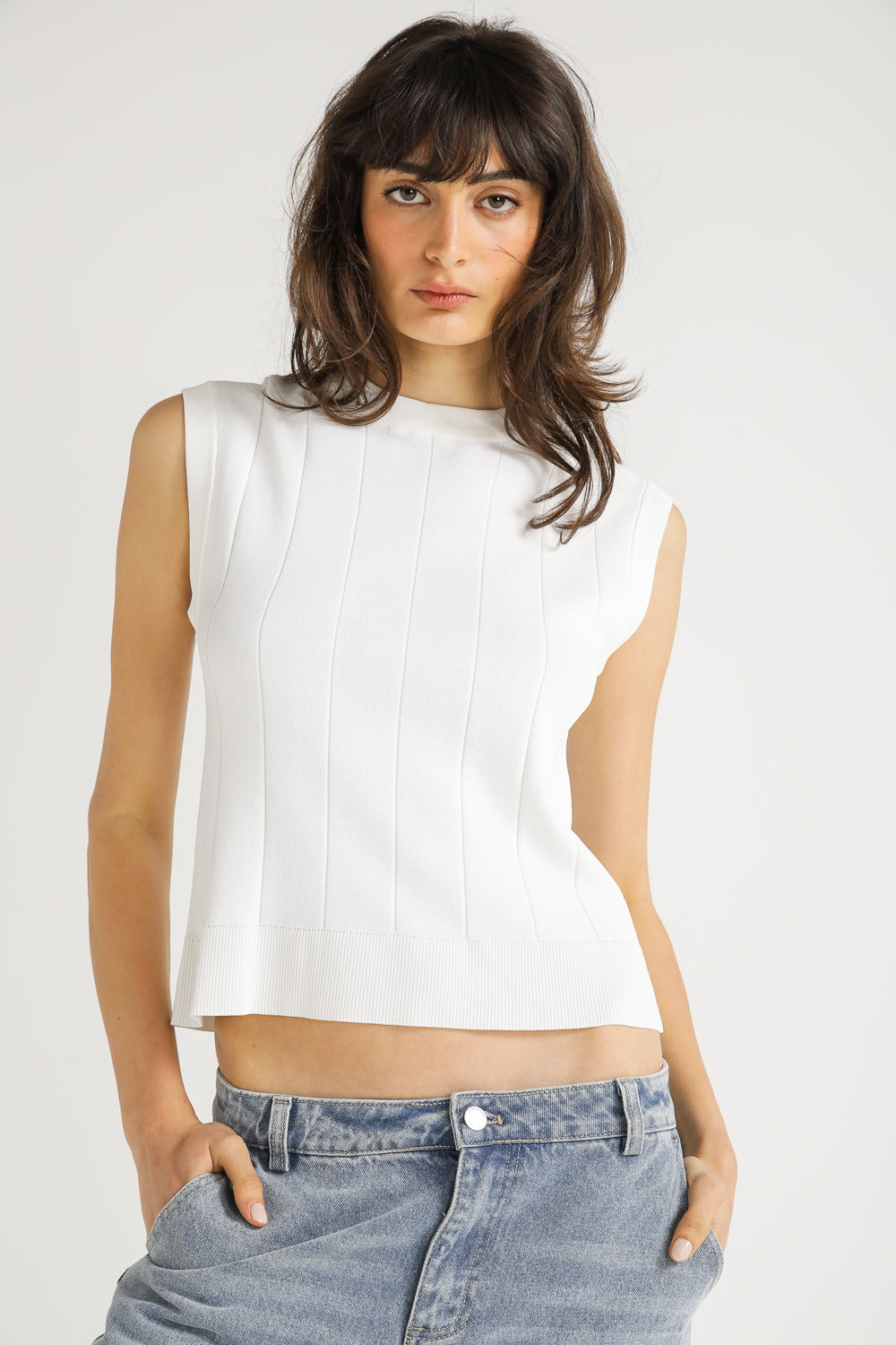 Sleeveless Knit Top