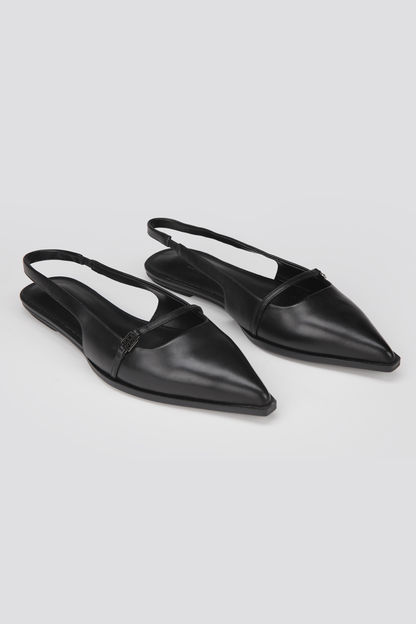 Leather Slingback Flats