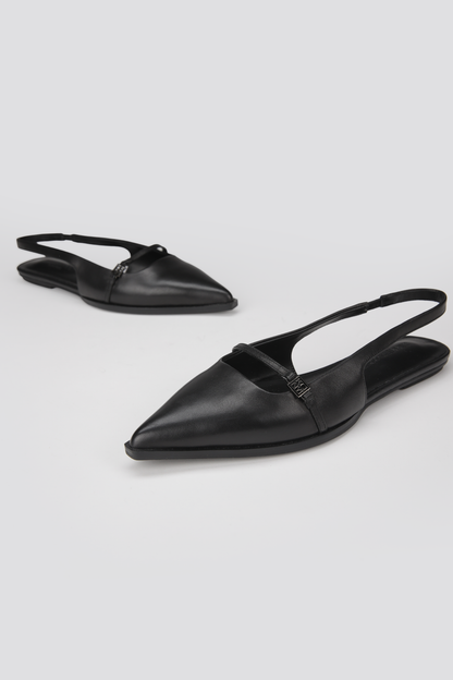 Leather Slingback Flats