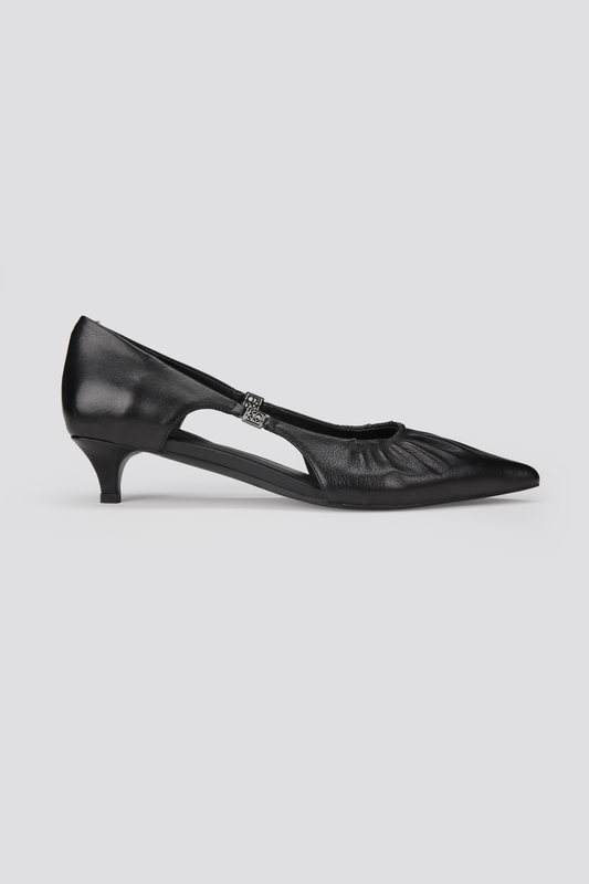 Leather Slingback Heels