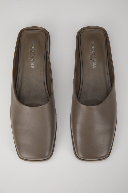 Leather Mule Flats
