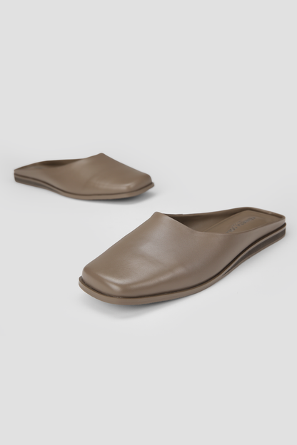Leather Mule Flats