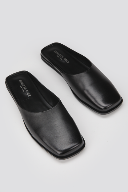 Leather Mule Flats