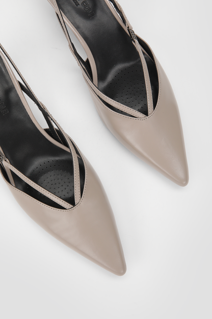Leather Slingback Heels