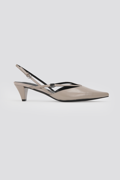 Leather Slingback Heels