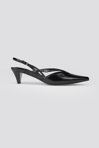 Leather Slingback Heels