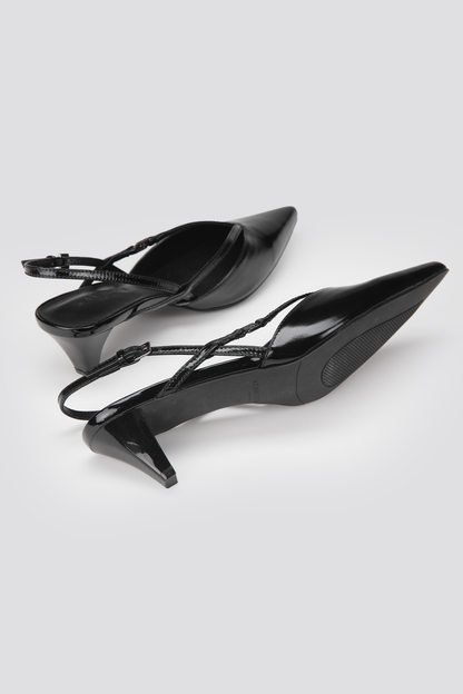 Leather Slingback Heels